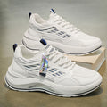 Men's shoes 2026 spring trendy brand versatile casual sports ultralight running shock absorption height increasing student white sneakers dad shoes