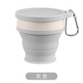 Upgraded silicone collapsible cup with hanging hole - portable travel water bottle for outdoor use, suitable for kids