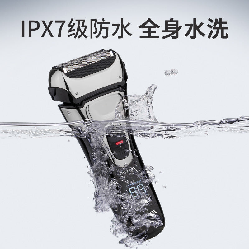 Reciprocating shaver, washable razor with floating heads, 7-day no-hassle returns, fully washable