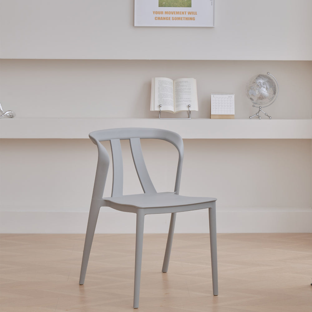 Scandinavian plastic chair balcony courtyard popular dining table and chair thickened dining chair stackable casual backrest stoolaccessible luxury