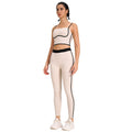 Fashion cross-border sports yoga suit two-piece set naked double-sided brushed outdoor running fitness sling yoga clothes