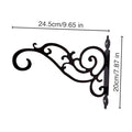 European-style wall-mounted iron flower basket, wall decor hanging basket, flower rack, hanging plant stand, living room balcony green plant ornament, black