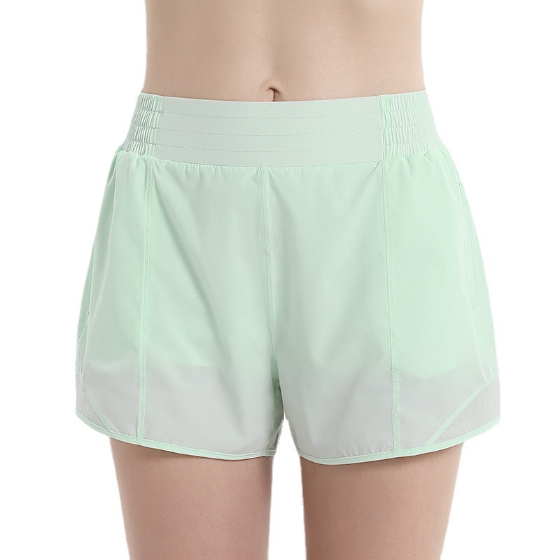 European and american new arrival loose quick-dry athletic shorts women's summer outerwear 3/4 length running cycling double-layer shorts wholesale