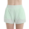 European and american new arrival loose quick-dry athletic shorts women's summer outerwear 3/4 length running cycling double-layer shorts wholesale