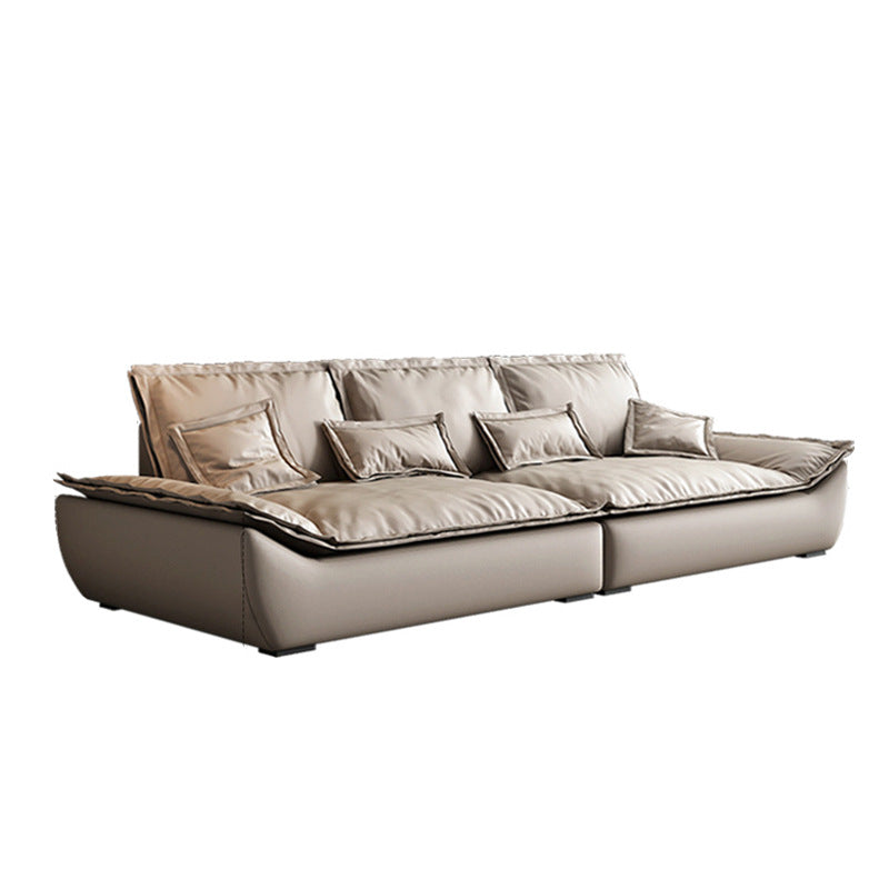 Italian normcore auckland frosted fabric sofa small apartment living room sailboat straight row down leather sofa