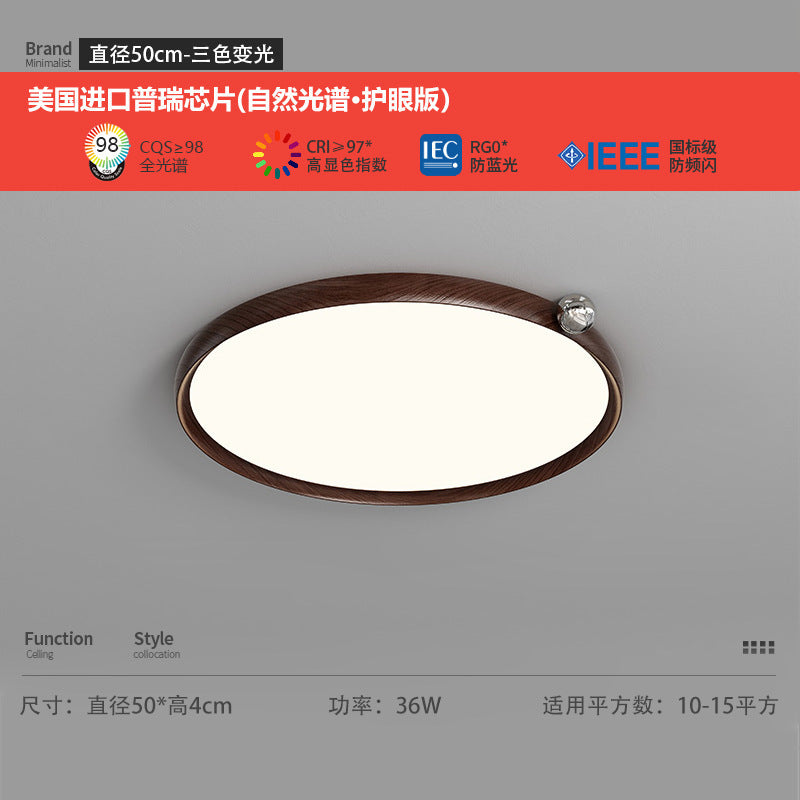 Wabi Sansi wind fruit lamp log wind bedroom ceiling lamp retro Japanese study eye protection children's room full spectrum lamp