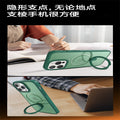 Magnetic lens protector case with kickstand for iphone 16, apple 17 pro, skin-feel matte hard case
