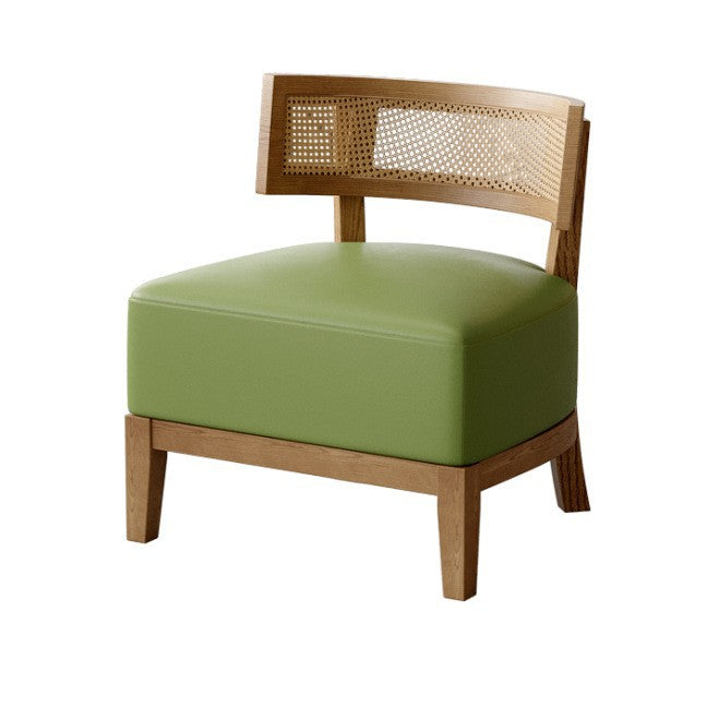 Customized wabi sandy wind woven rattan cafe tables and chairs dessert shop catering shop milk tea shop solid wood negotiation leisure area tables and chairs