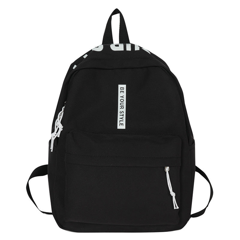 New Trendy Simple Backpack Fashion Leisure Campus Student School Bag Lightweight Large Capacity Travel Commuter Backpack