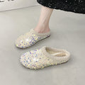 plus size baotou fur slippers for women outwearfleece-linedsequin autumn winternew arrivalstuffed cotton slippers