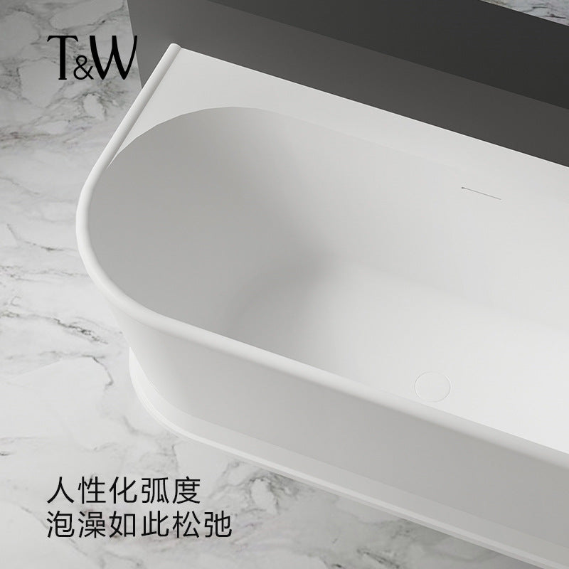 TW Traville European acrylic family bathtub against the wall light luxury hotel B & B Internet celebrity adult integrated bathtub