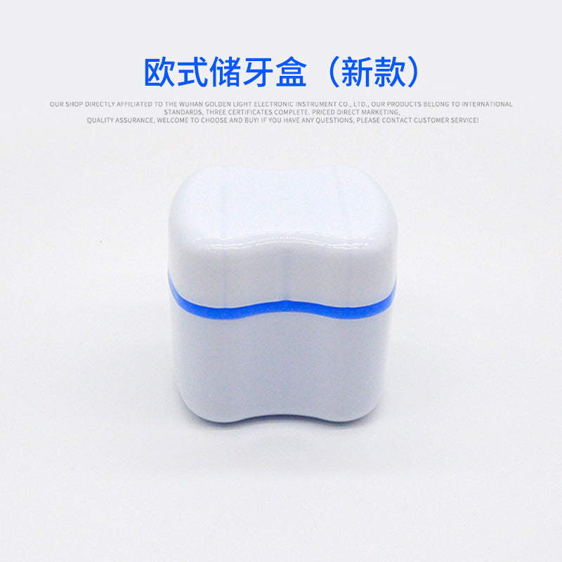 Dental denture box European tooth box Split type with mesh tooth storage box, retainer box Braces box, full denture box