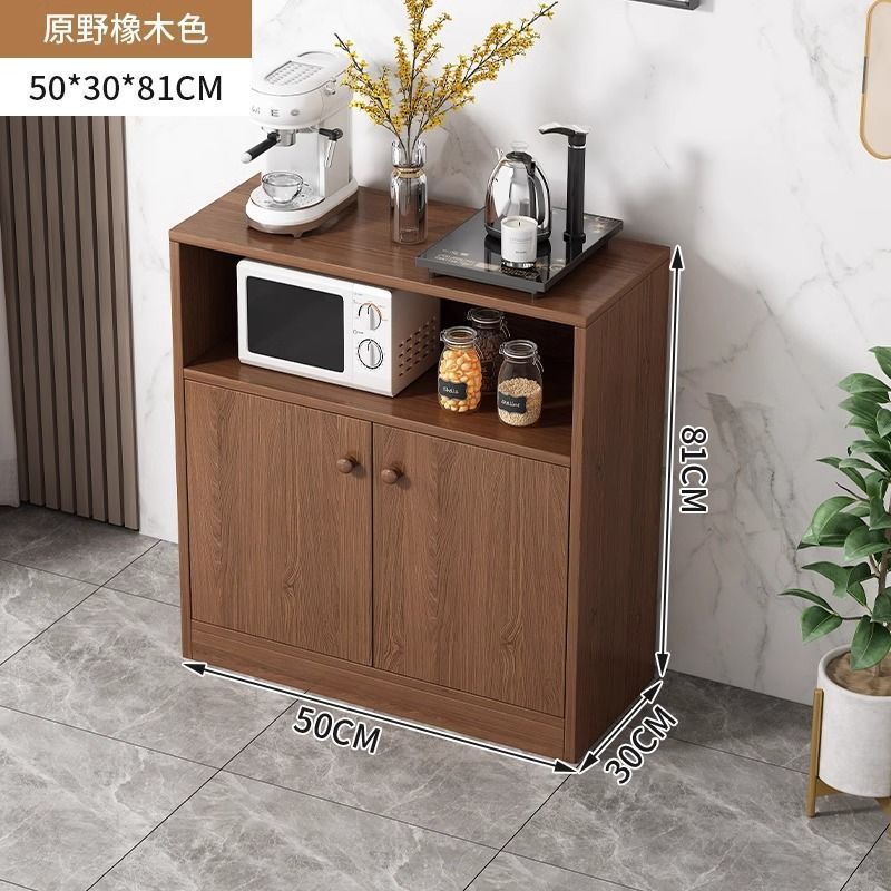 Solid wood tea cabinet, dining side cabinet integrated against the wall, new household kitchen cabinet, dining preparation cabinet, locker, storage cabinet
