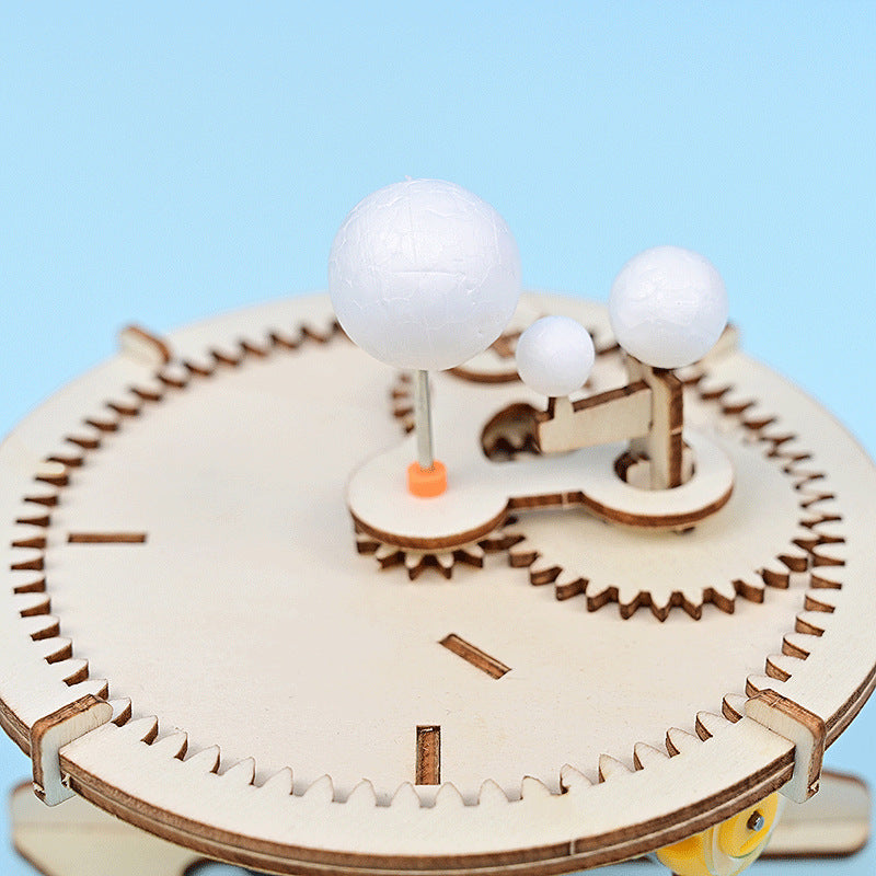 Sun, Earth and Moon Three-sphere Instrument for Primary School Students Science Small Experiment Puzzle Astronomy Popular Science Handmade Technology Small Production Material Package