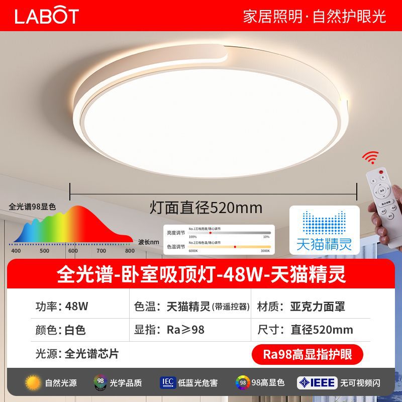 Eye-caring bedroom light, master bedroom 2025 new led ceiling lamp, minimalist modern high-end room light, popular trending style