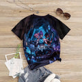 Witcher t-shirt, kpop 3d digital printing summer girlscasualfashion round neck short sleeve factory direct supply