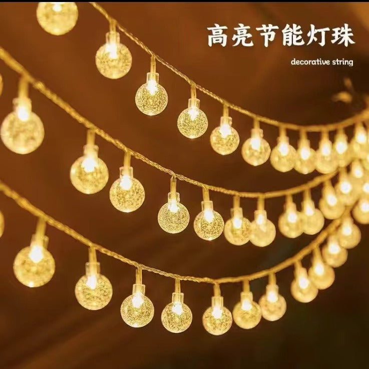 LED star bubble ball camping bubble light string festive christmas garden decoration ambient light gift box bouquet decoration