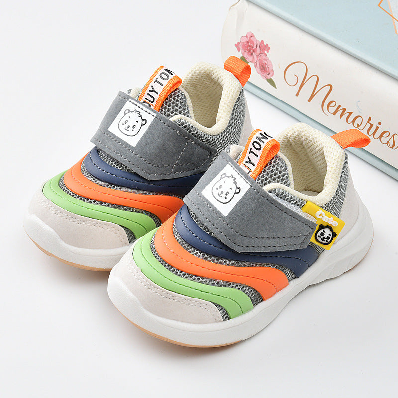 Kids' spring/autumn shoes: breathable soft-soled infant shoes for baby girls (0-1-3 years old), baby shoes, functional shoes for baby boys, and first walker shoes