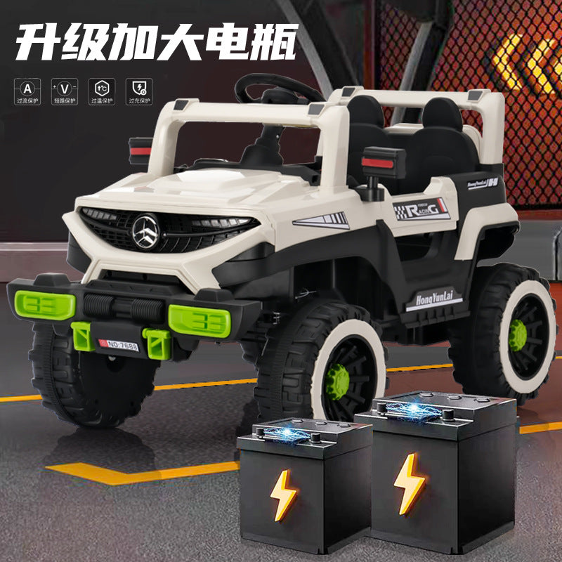 Popular children's electric toy car can seat charging four-wheel remote control car can carry baby electric four-wheel drive
