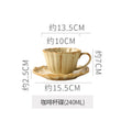 Coffee cup and saucer-light yellow