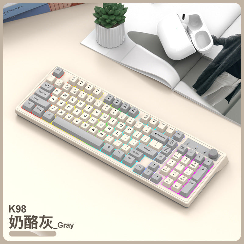 Viper k98 bluetooth wireless dual-mode keyboard - mechanical feel, desktop pc, laptop, office & business, backlit keys