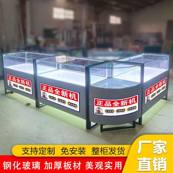 Mobile Counter Display Cabinet Mobile Counter New Glass Display Cabinet Mobile Phone High Cabinet Back Cabinet Factory Direct Sales