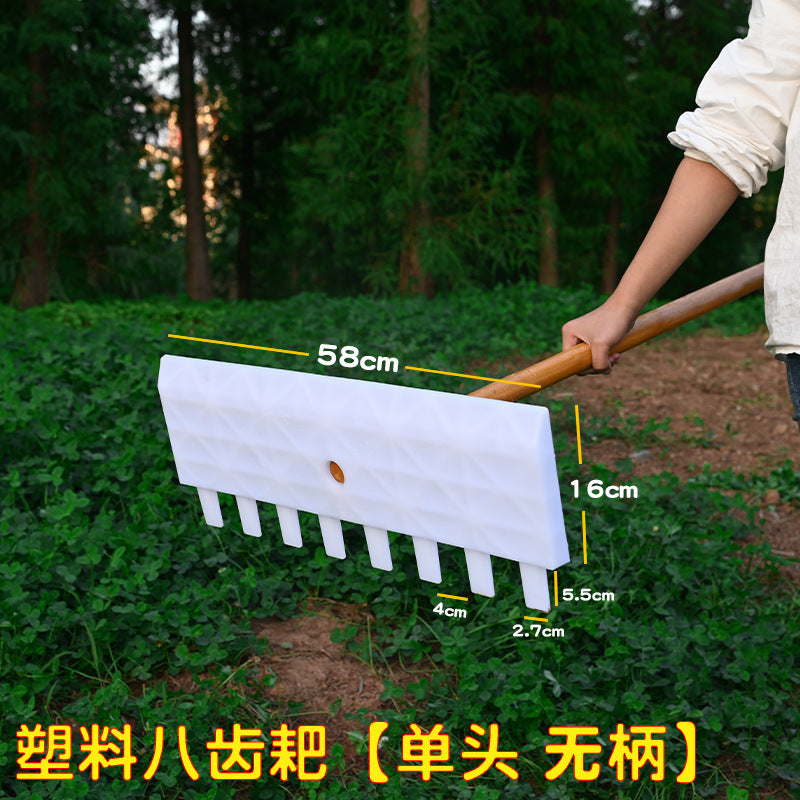 Agricultural iron rake, ground rake, thickened nail rake, soil rake, grass rake manufacturer, multi-functional 469-tooth weeding tool