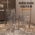 New arrival acrylic round stool popular chair plastic for homethickenedcasual modern office stacking dining chair stool