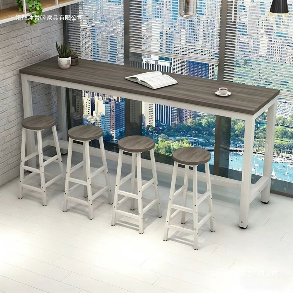 Wall-mounted bar table, minimalist modern design, suitable for home use, tall table, living room, balcony, small rectangular table, perfect for bubble tea shops and bar counters