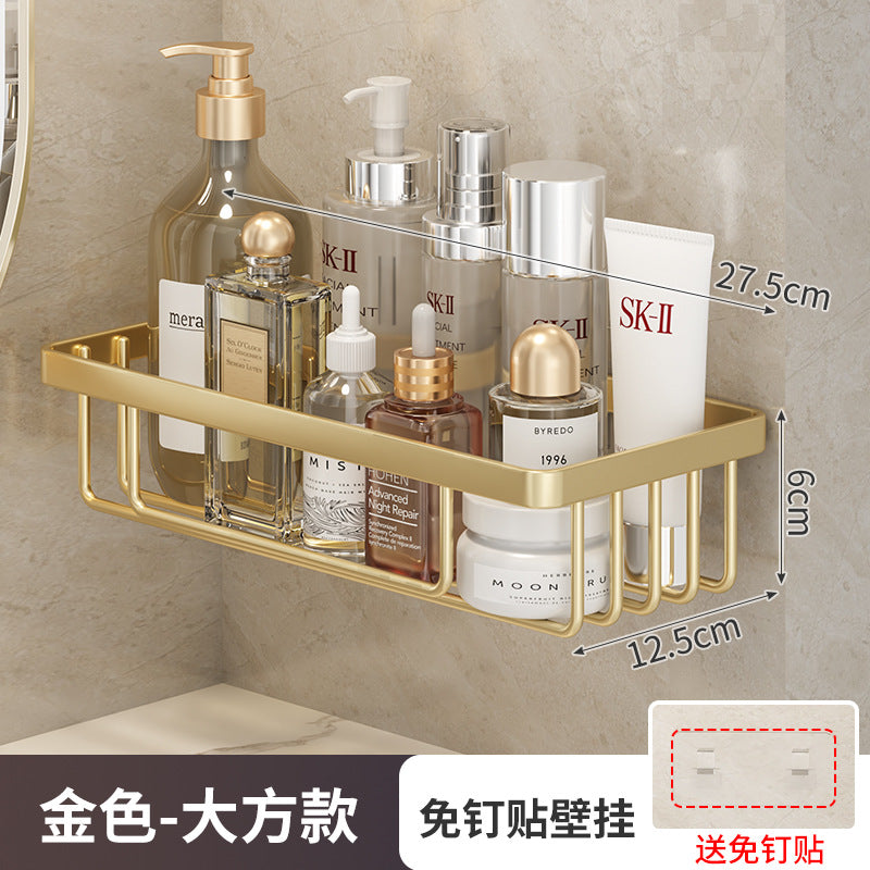 Cross-border non-punching bathroom storage rack set bathroom wrought iron wall-mounted rack wash storage