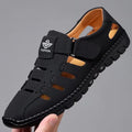 New arrival business hole cool leather shoes men's casual wedding groom british sandals summer breathable youth pointed toe men's shoes