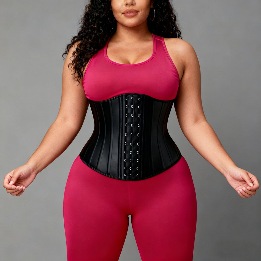 Waist trainer sweat 25 bone body management tight slimming look waist shaping abdominal exercise latex belt
