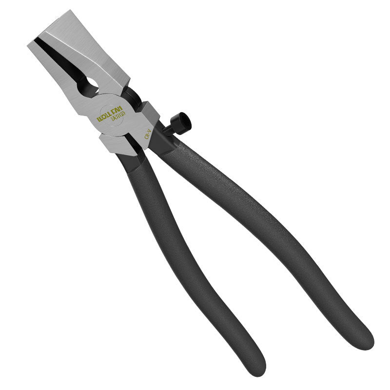 Wall Fan's new model clamping pliers with rubber sleeves are assembled with Big Bankster, eight-inch flat glass pliers with rubber sleeves.