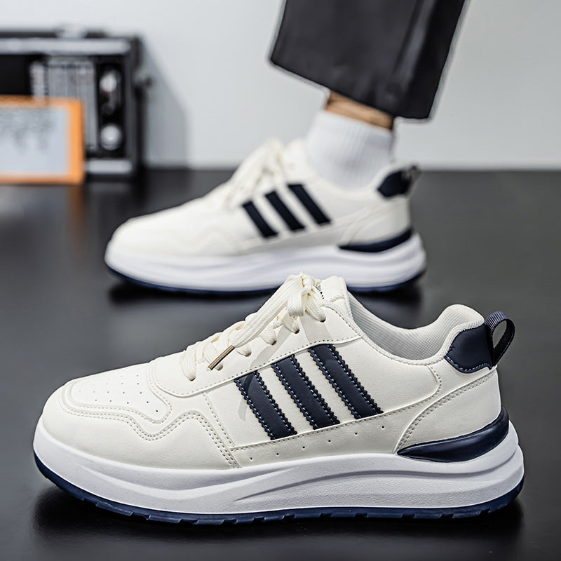Spring men's dad shoes breathable chunky sole casual lightweight 2026 sneakers new versatile white shoes