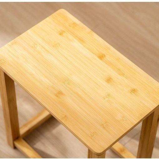 Thickened tea room stool low stool new chinoiserie small square stool for home small stool bamboo stool living room small bench tea table stool