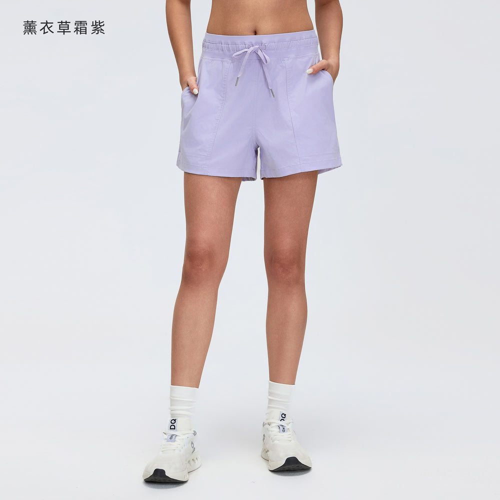 Summernew arrivalcasual sports shorts for women loose ice-feeling breathable waistband drawstring fitness yoga shorts dss069