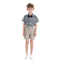 boys' summer outfit set: new, stylish, and trendy baby shirts with short sleeves, perfect for vacation, cool and handsome beach style for kids