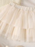 Kids clothing  cross-border new arrivalfashionspring & fallgirl apricot vest pants two-piece set children's clothing