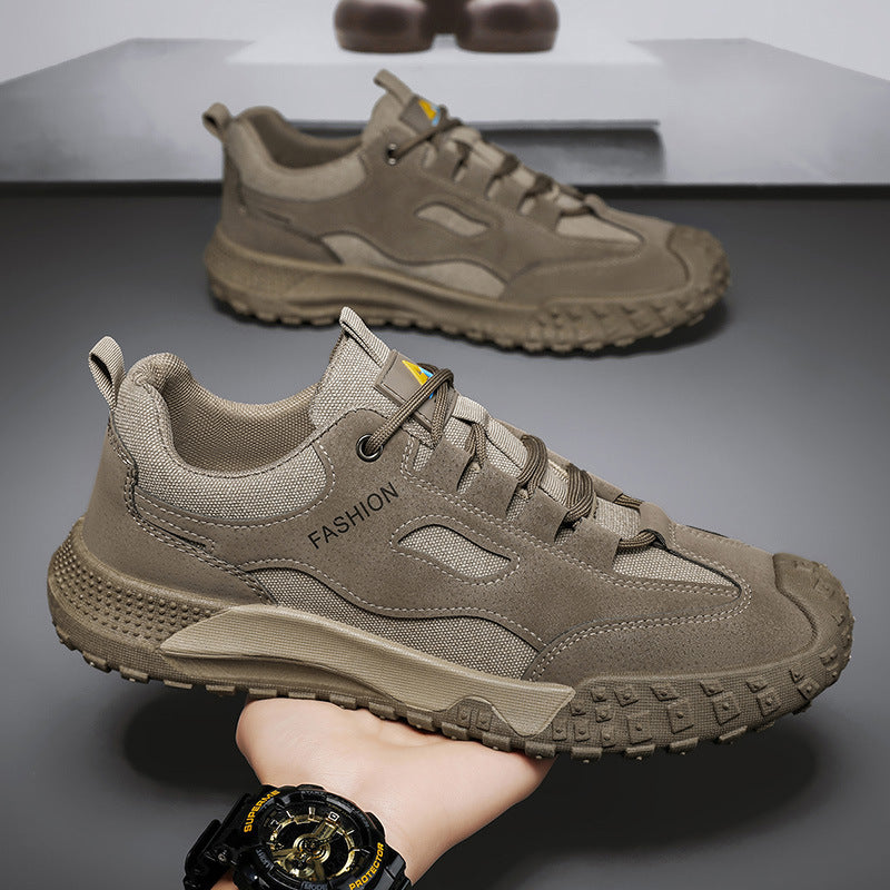 2025 hot-selling men's construction safety shoes: all-season, slip-resistant, wear-resistant, thick-soled, trendy, breathable, and odor-resistant work shoes