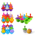 Ice cube mold ice making mold round ice grids silicone nine-hole popsicle mold ice ball mold ice making box silicone ice grids