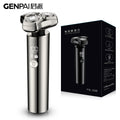 Anti-pinch electric shaver, floating magnetic three-blade head, full body washable, digital display, fast charging, multi-functional beard shaver