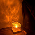 Aurora borealis log led atmosphere lamp popular rotating water ripple lamp douyin flame night light desktop small table lamp