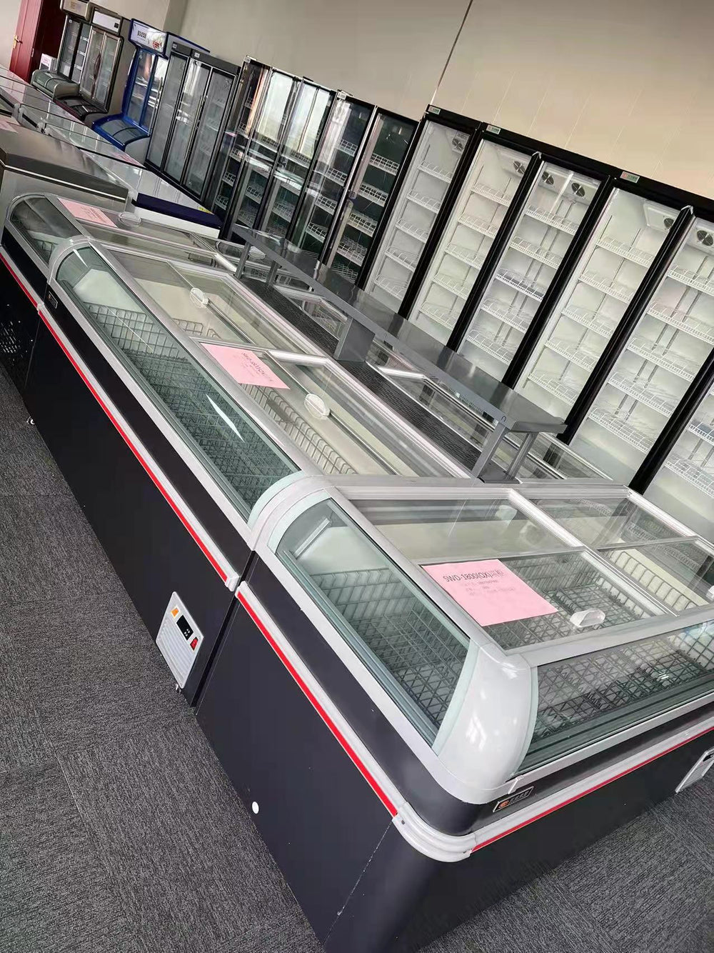 Supermarket commercial large-capacity combination island cabinet freezer refrigerated and frozen copper tube horizontal freezer refrigerator display cabinet