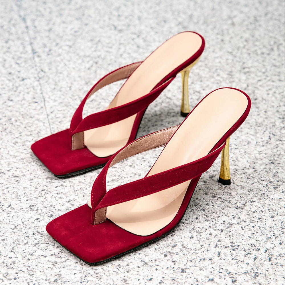 Summer new arrivals: minimalist flip-flops for women - versatile, chic square-toe sandals - hot seller on amazon (cross-border)