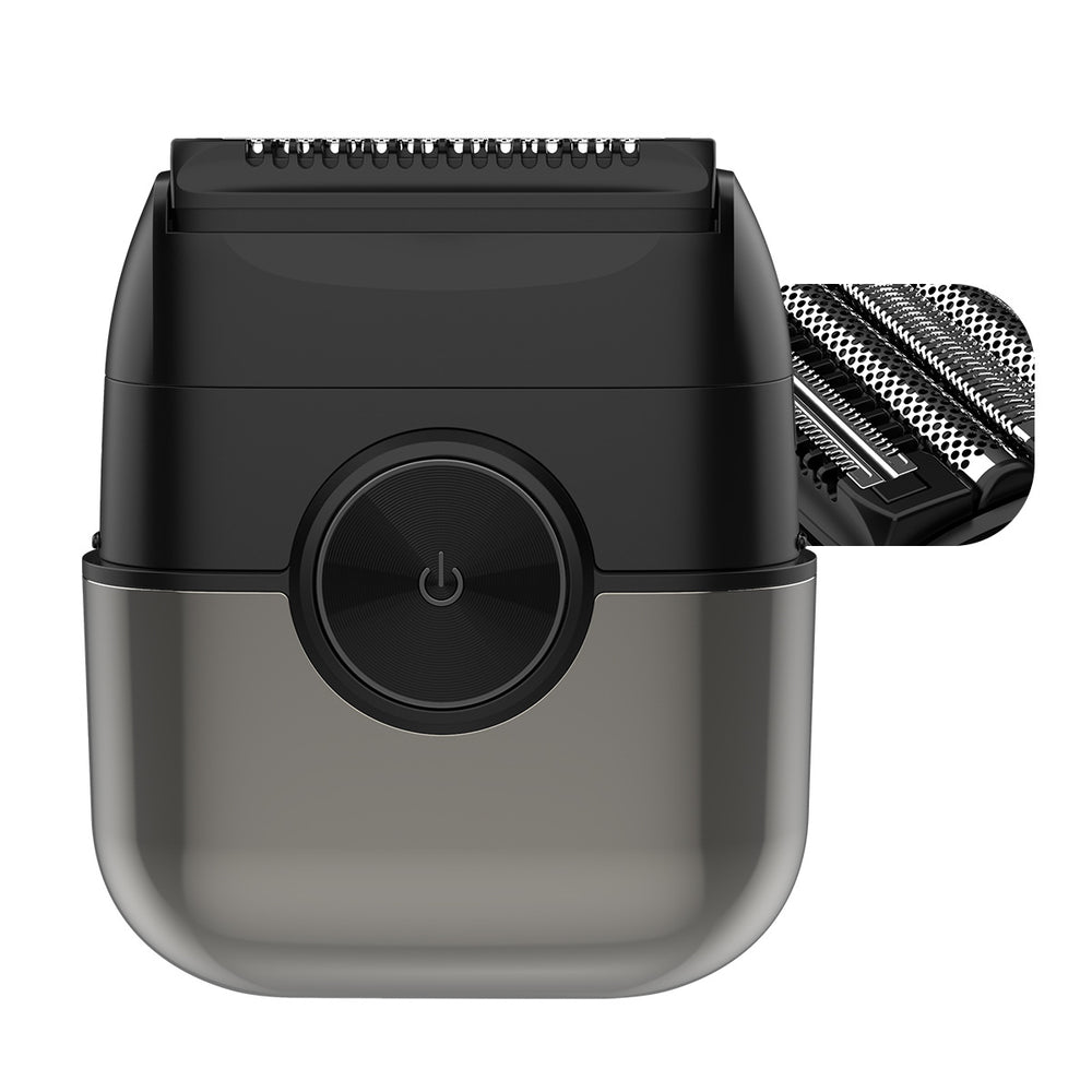 Portable mini electric shaver reciprocating magnetic floating 4-blade head men's portable washable razor - cross-border