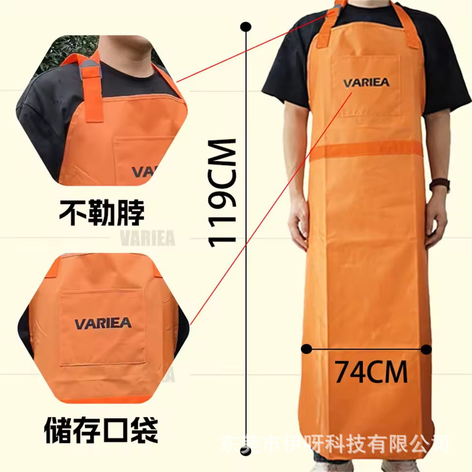 Breathable mowing apron, logging protective apron, splash-proof and oil-resistant, adjustable length, unisex, double-layer fabric skirt