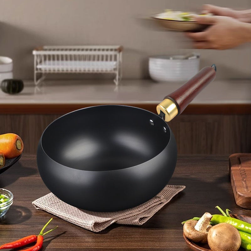 Cross-border explosion Mini small iron pan Small wok Household wok Uncoated pan Ancient belly pan