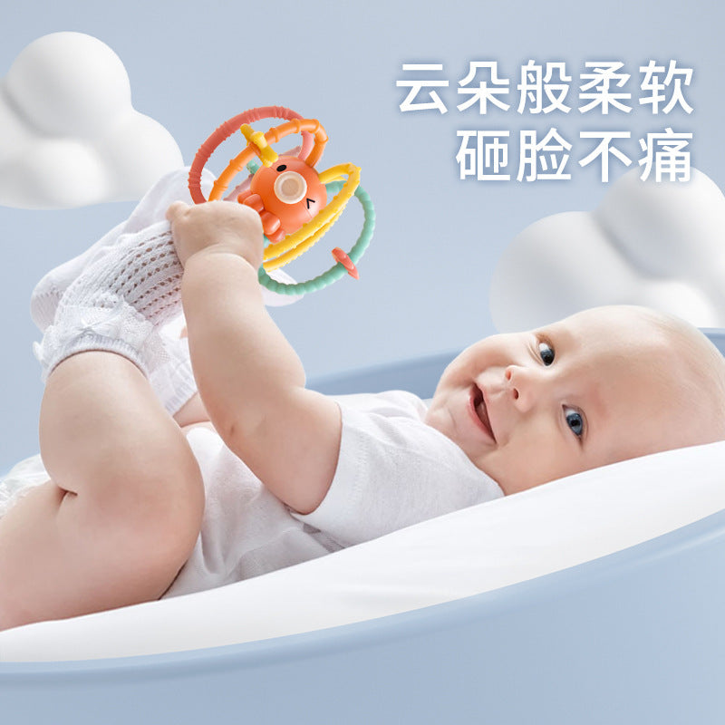 Baby Manhattan Ball Newborn Toothpaste Boiled Bite Octopus Hand Grasp Ball Teeth Grinding Stick 0-12 months baby