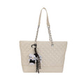 Large capacity retro diamond quilted chain women's bag autumn/winter solid color commuter tote cross-border new small chanel-style shoulder bag