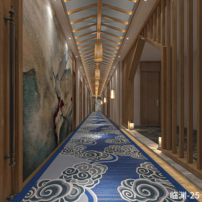 Custom hotel corridor aisle carpet, thickened 800g, fire-retardant, full coverage, for office buildings, offices, living rooms, bedrooms, and commercial use